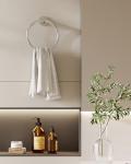 Chrome Stainless Steel Wall-Mounted Towel Ring