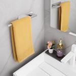 ALOCEO Self-Adhesive Towel Rail - Brushed Silver