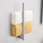 ALOCEO Self-Adhesive Towel Rail - Brushed Silver