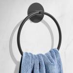 Matte Black Stainless Steel Towel Ring Holder