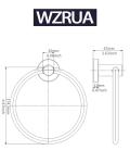 Chrome Stainless Steel Wall-Mounted Towel Ring