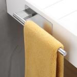ALOCEO Self-Adhesive Towel Rail - Brushed Silver