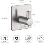 Aikzik 4 Pack Self-Adhesive Hooks for Home