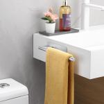 ALOCEO Self-Adhesive Towel Rail - Brushed Silver