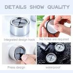 3-Pack Adhesive Round Towel Holders – No Drilling