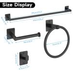 Black Bathroom Accessories Set: 4-Piece Metal Collection