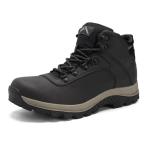 Men's Waterproof Hiking Boots - Black Mid-Top