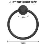 Matte Black Stainless Steel Towel Holder Ring