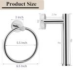 Stainless Steel Bathroom Towel and Paper Holder Set
