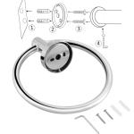 Stainless Steel Bathroom Towel and Paper Holder Set