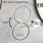Stainless Steel Bathroom Towel and Paper Holder Set