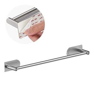 Aukware Self Adhesive Towel Rail - 40cm Brushed Steel