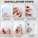 Silver Stainless Steel Suction Cup Hooks - 2 Pack