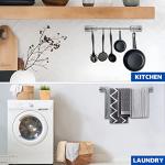 Aukware Self Adhesive Towel Rail - 40cm Brushed Steel