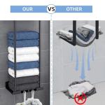 Wall-Mounted Adjustable Towel Rack, No Drilling