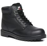Men's Lightweight Leather Safety Boots with Steel Toe