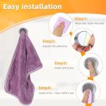 Alyvisun 4-Pack Self-Adhesive Towel Hooks