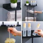 Wall-Mounted Adjustable Towel Rack, No Drilling