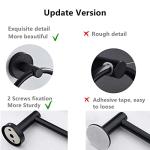 Matte Black Toilet Roll Holder and Towel Ring Set