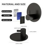 Black Self-Adhesive Hooks for Towel Storage