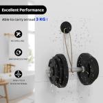 Black Self-Adhesive Hooks for Towel Storage