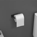 Black Bathroom Accessories Set with Holder and Hook