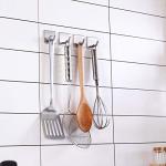 Stainless Steel Self-Adhesive Hooks - 4 Pack