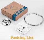 No-Drill Stainless Steel Towel Ring for Bathroom
