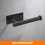 Black Bathroom Accessories Set with Holder and Hook