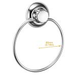 No-Drill Stainless Steel Towel Ring for Bathroom