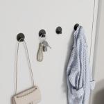 Black Self-Adhesive Hooks for Towel Storage