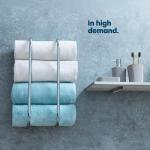 Chrome Wall Mounted Towel Rail Storage Rack