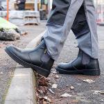 Men's Black Chelsea Steel Toe Work Boots