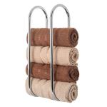 Chrome Wall Mounted Towel Rail Storage Rack