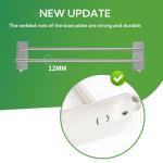 Self-Adhesive Stainless Steel Towel Rack with Hooks