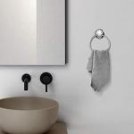 No-Drill Stainless Steel Towel Ring for Bathroom