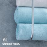 Chrome Wall Mounted Towel Rail Storage Rack