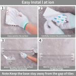 Self-Adhesive Stainless Steel Towel Rack with Hooks
