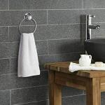 No-Drill Stainless Steel Towel Ring for Bathroom