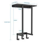Wall-Mounted Towel Rack with Shelf and Hooks