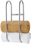 Modern Chrome Wall-Mounted Towel Rack Organizer