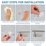 Self-Adhesive Stainless Steel Towel Bar 40CM