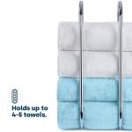 Chrome Wall Mounted Towel Rail Storage Rack