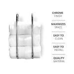 Modern Chrome Wall-Mounted Towel Rack Organizer