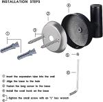Matte Black Stainless Steel Towel Hooks - 2 Pack