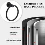 Matt Black Stainless Steel Towel Holder for Home