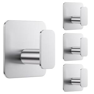 Heavy-Duty Self-Adhesive Hooks - 4 Pack