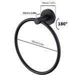 Matt Black Stainless Steel Towel Holder for Home
