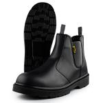 Men's Black Chelsea Steel Toe Work Boots