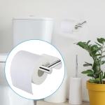 Self-Adhesive Chrome Toilet Paper and Towel Holder
